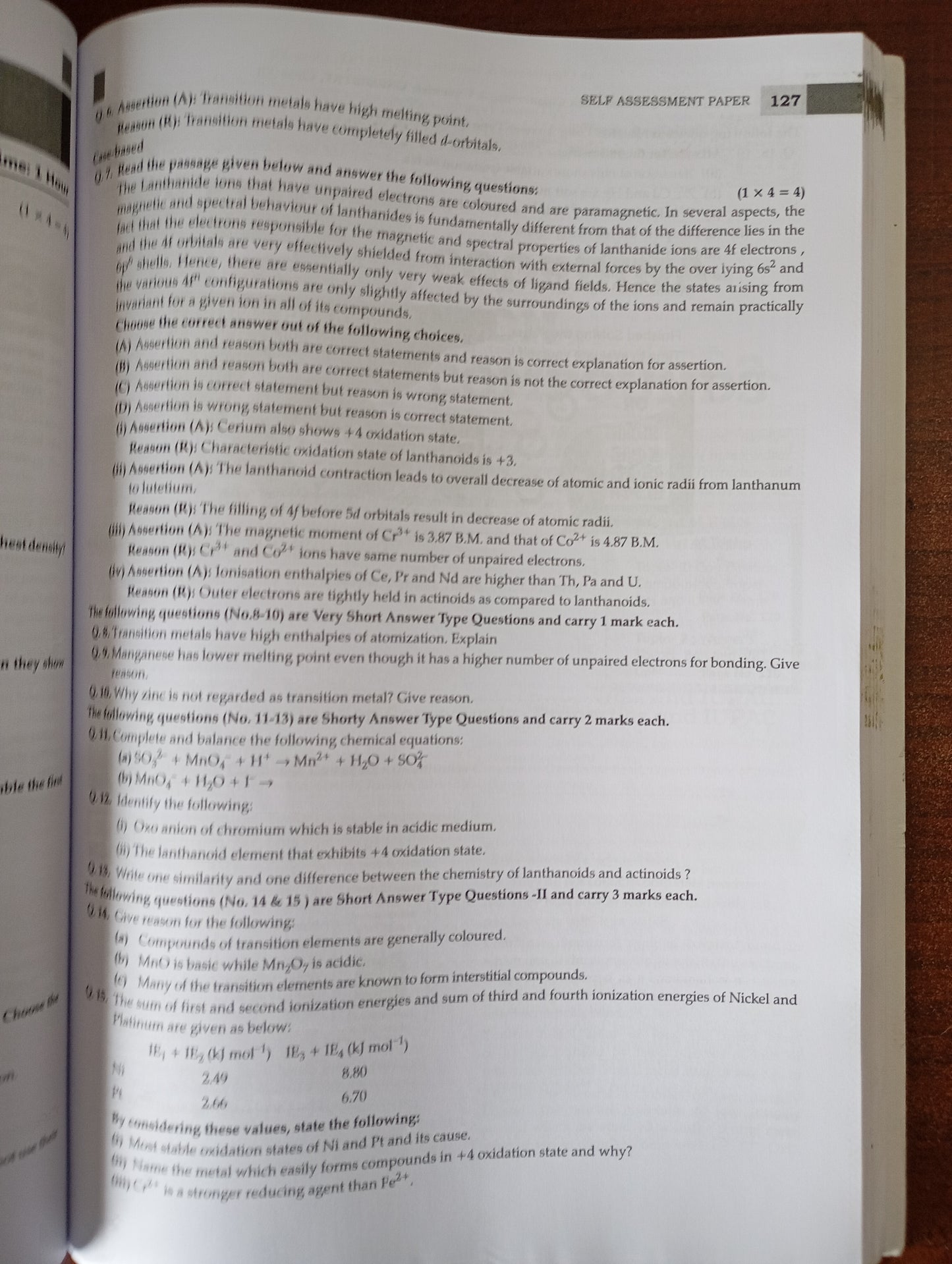 OSWAAL 2023 CBSE QUESTION BANK CHEMISTRY