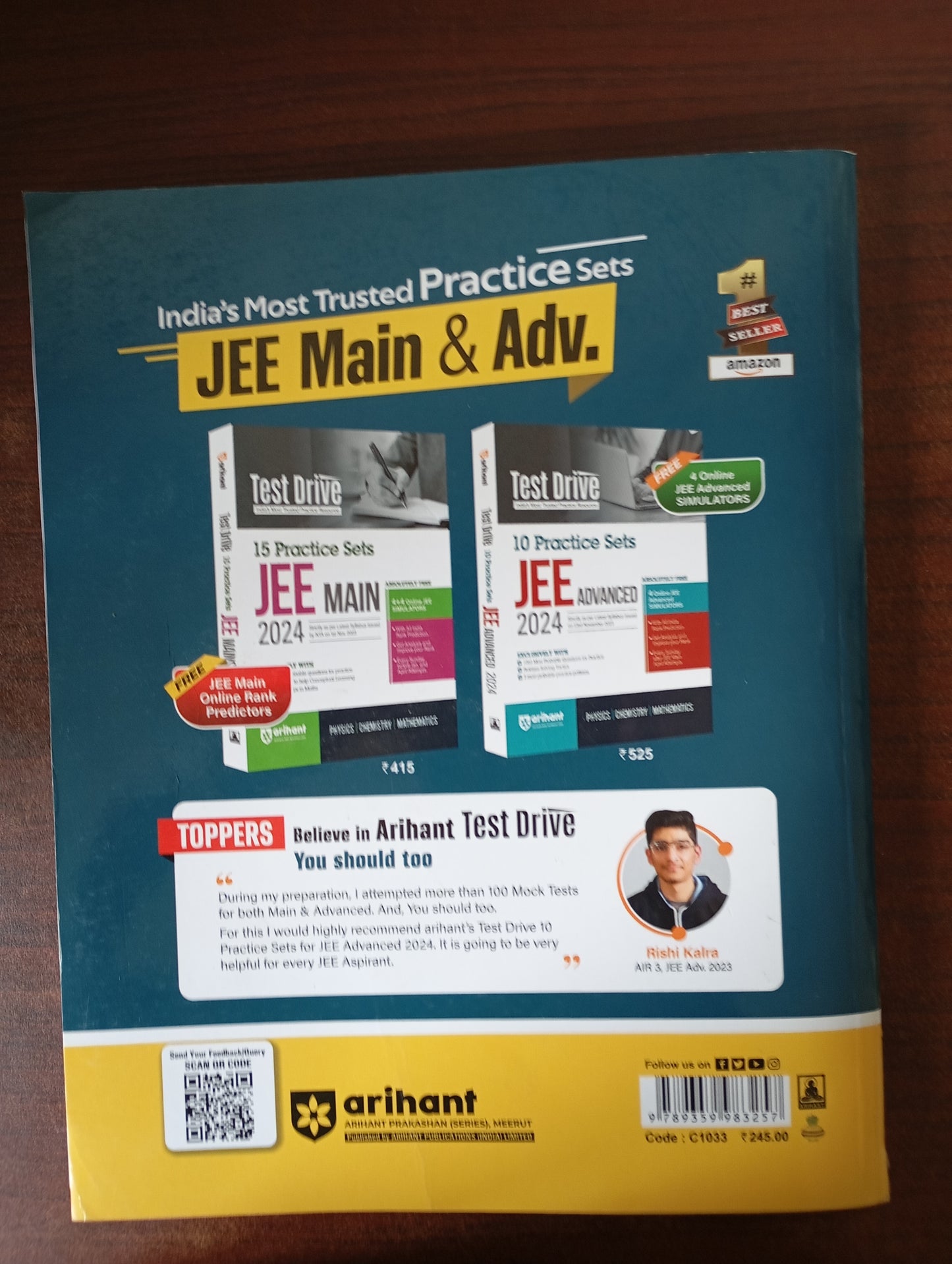 ARIHANT JEE MAIN SOLVED PAPERS 2024