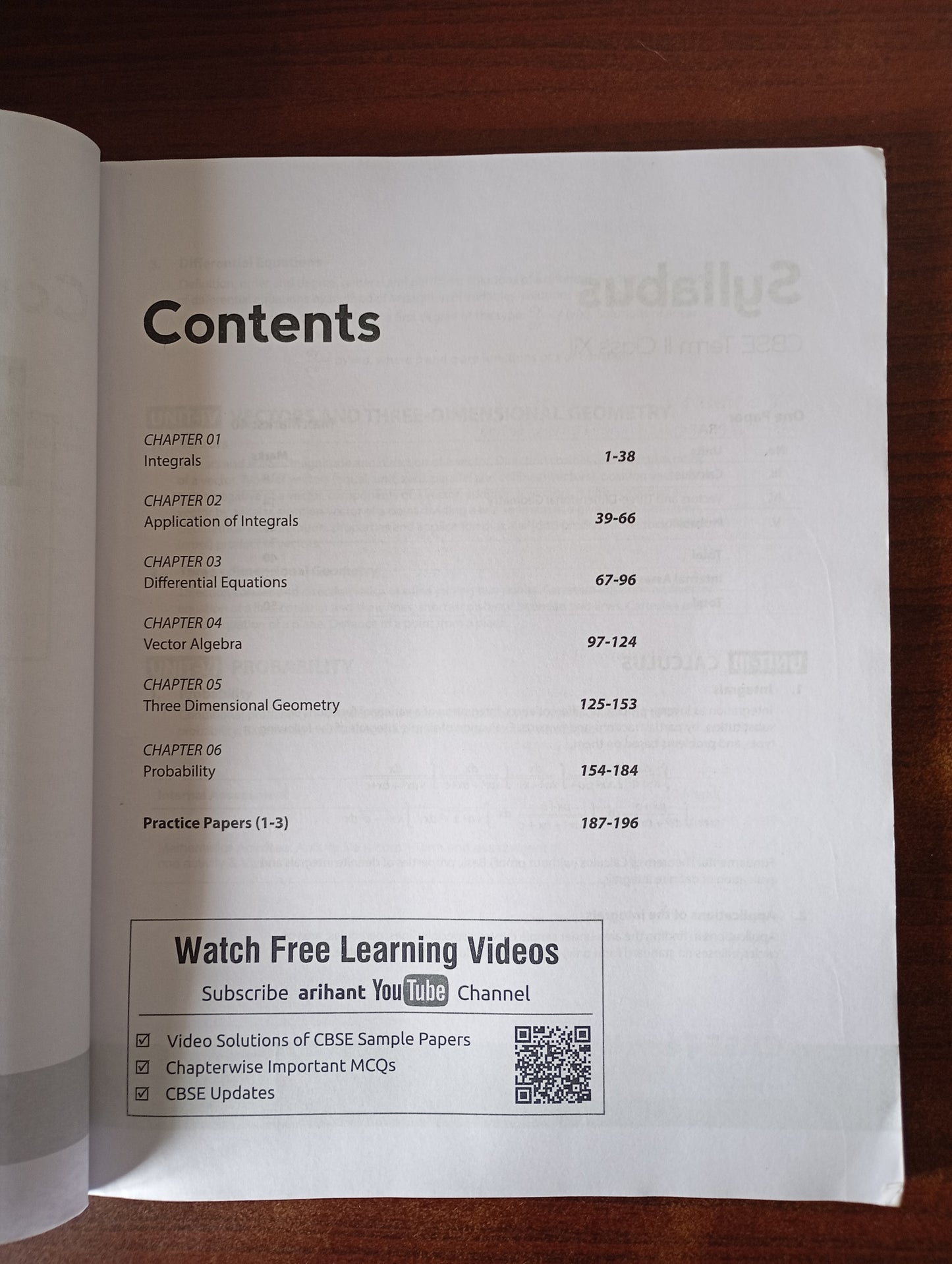 ARIHANT MATHEMATICS FOR CBSE CLASS 12