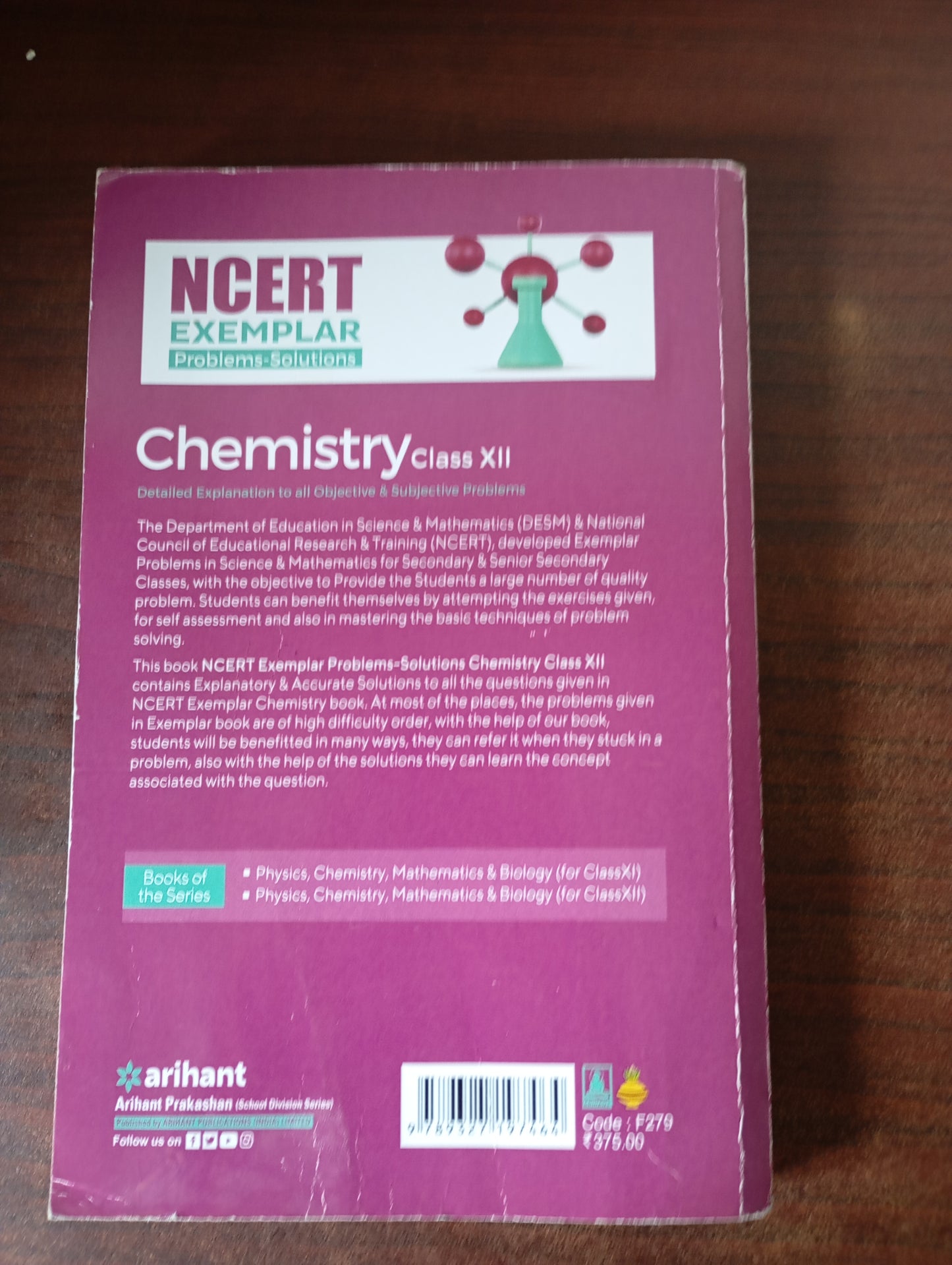 ARIHANT CHEMISTRY EXEMPLAR SOLUTION BOOKLET