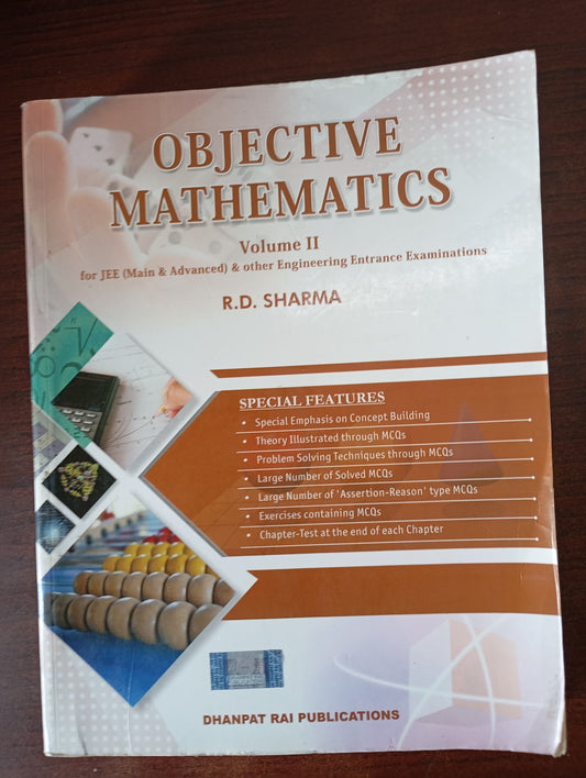 OBJECTIVE MATHEMATICS BY RD SHARMA VOL II